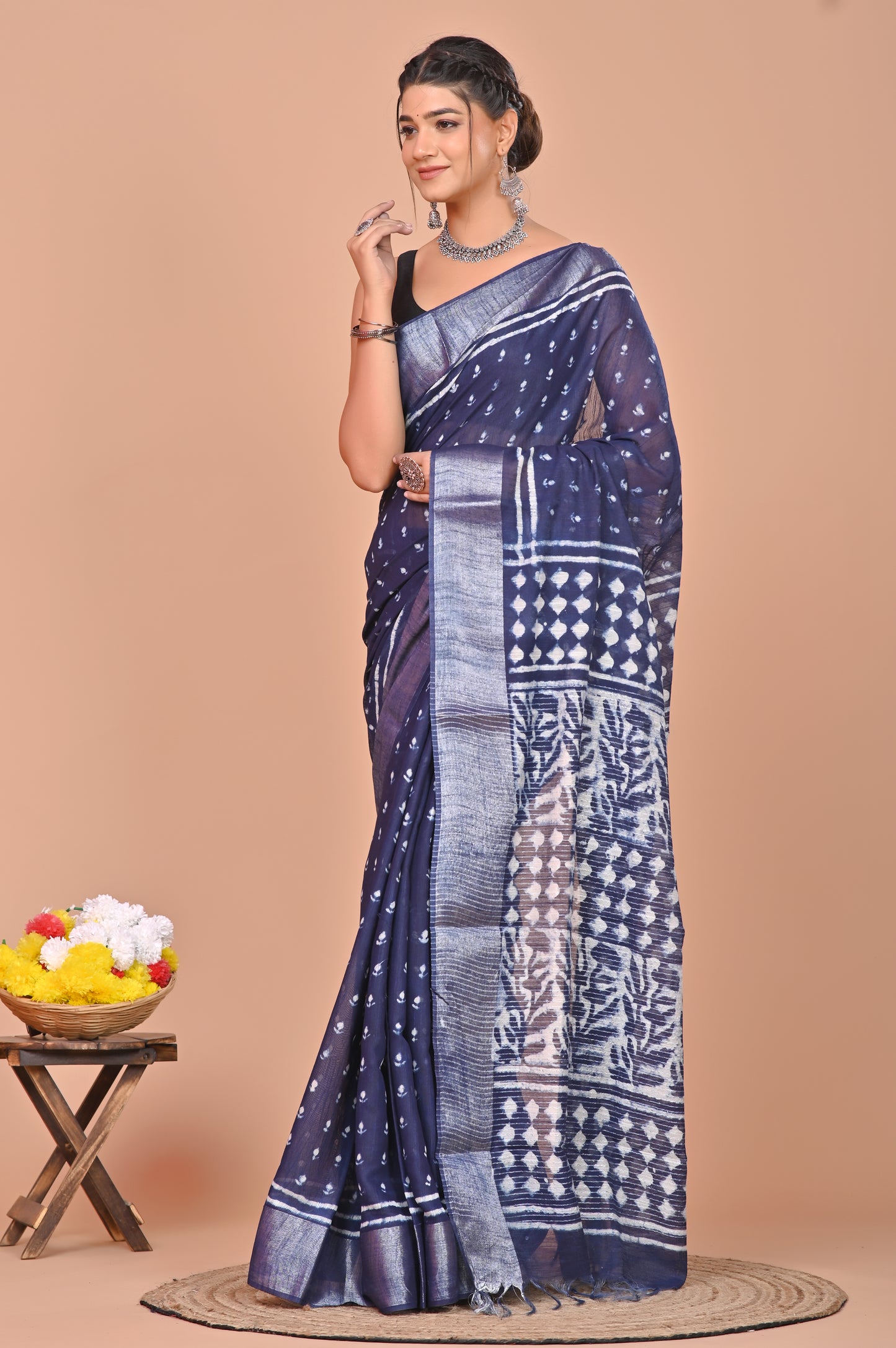 tissue silk slub saree soft with bloues
