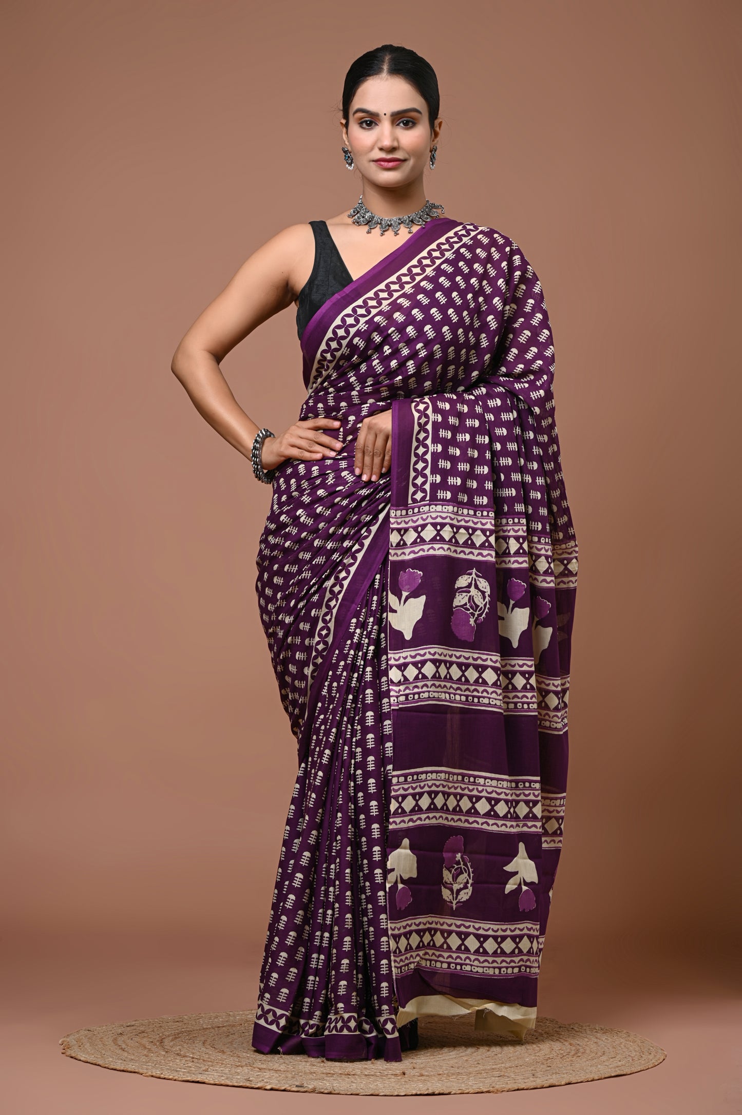 Mul Mul Cotton Saree With Bloues Soft Smooth Item