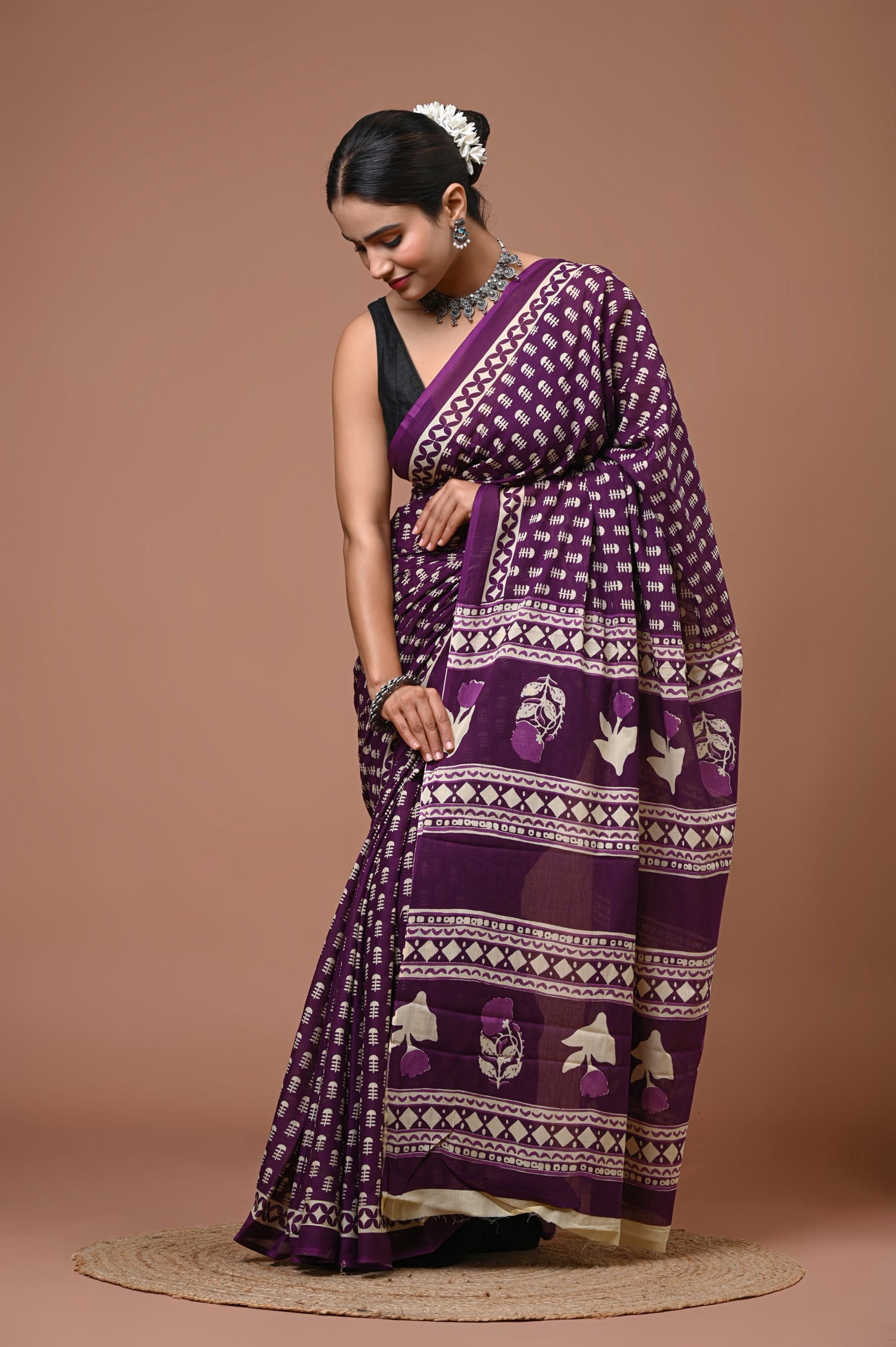 Mul Mul Cotton Saree With Bloues Soft Smooth Item