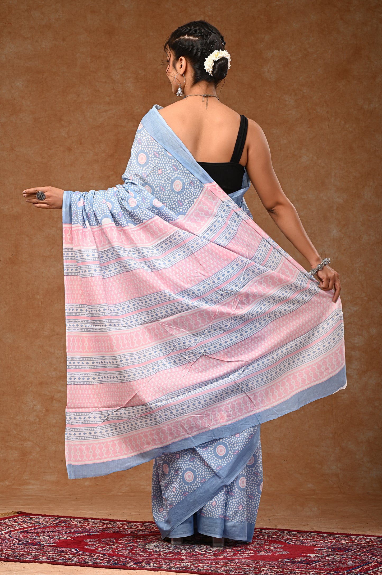 SAREE MUL MUL COTTON SAREE WITH BLOUES