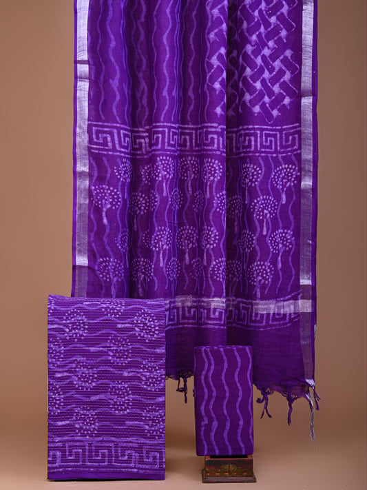 kantha cotton salwar suit lilen cotton slub dupatta set unstitch