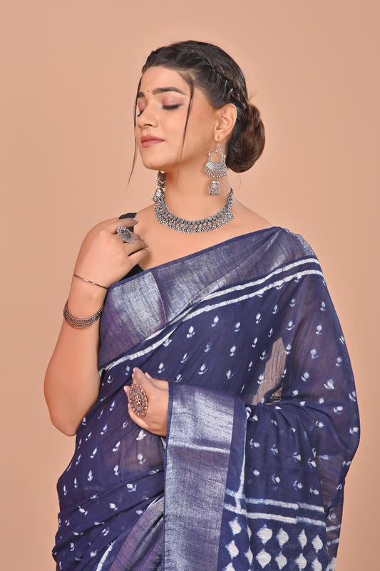 tissue silk slub saree soft with bloues